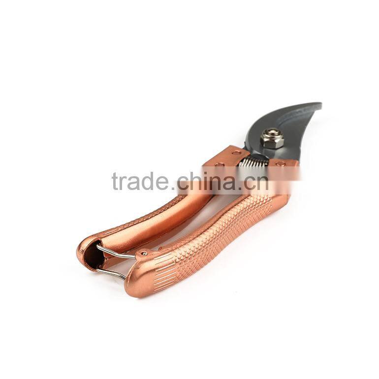 Professional Manual Orange Metal Handle pruning shear For Garden