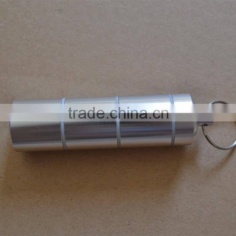 Outdoor pill bottles Aluminum keychain hanging bottle mini waterproof first aid sealed Bottles