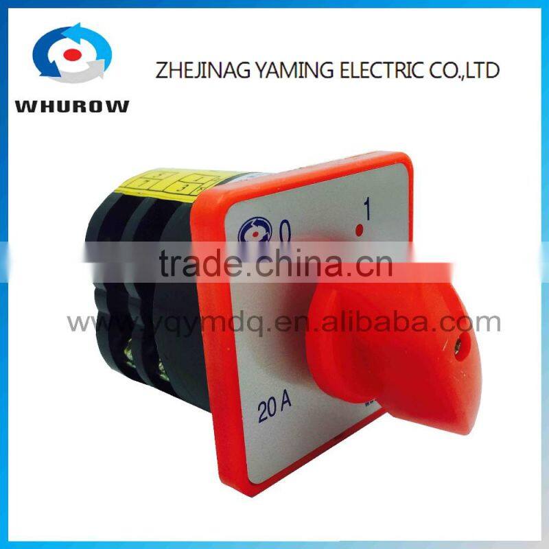 Changeover rotary cam universal switch HZ5-20/4 L03 two poles electrical low current 20A control machine silver contacts