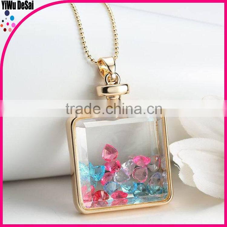 Best Selling Beautiful Women heart-shaped Decoration Crystal Necklace