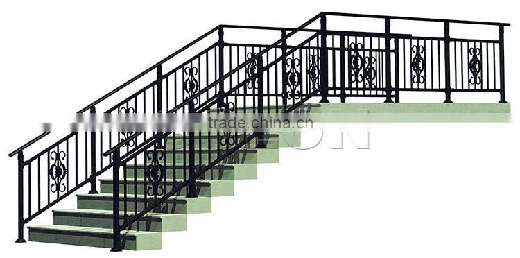 GOLON Top Quality Customized Outdoor Wrought Iron Stair Railing