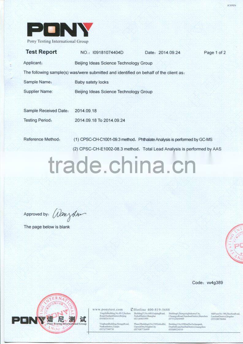 Babymatee Furniture child safety door lock,plastic adjustable child safety drawer lock