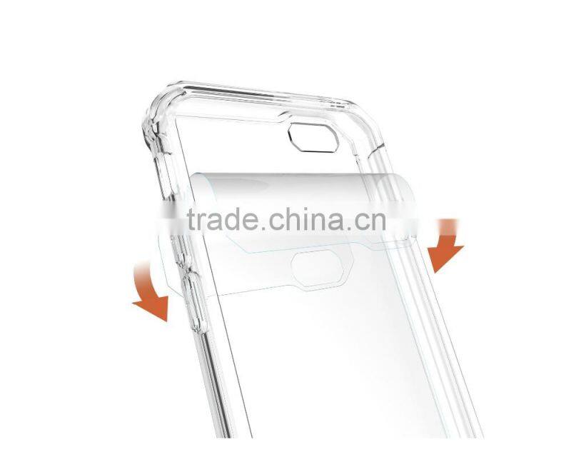 Free sample clear pc+ tpu case for iphone 6s plus