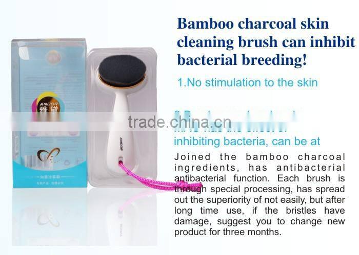 2021 superfine fiber Soft Facial Brush Deep Pore Cleansing Brush Nylon Face Washing Brush with Long Handle