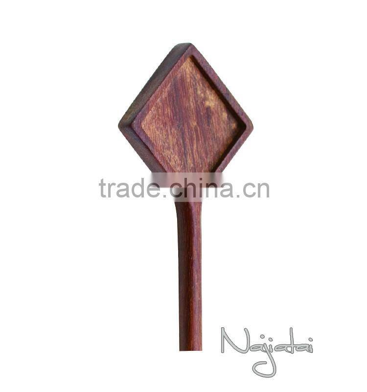 Kanzashi Hair Accessories Wooden Flower Square Japanese Hair Stick