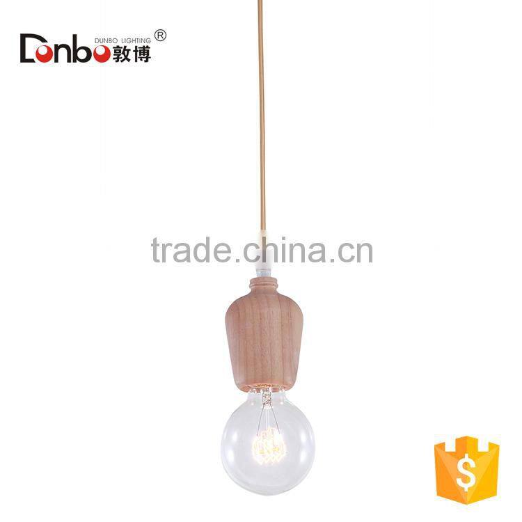 E27 bulb Vintage Industry Style wodden Pendant Lamp for Tire Style Pendant Light