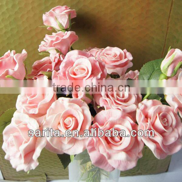 factory direct sale real touch silk flowers with pink colors