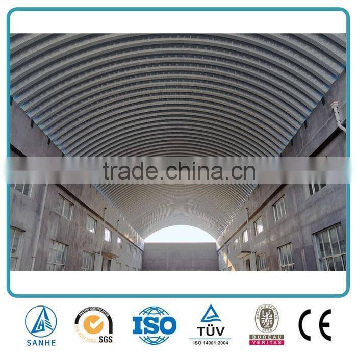 Color corrugated metal arched steel roof for roofing panel