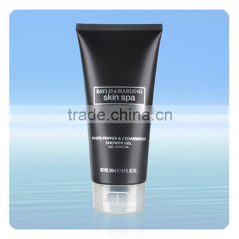 200ml Plastic Black Shower Gel Packs/Containers/Tubes