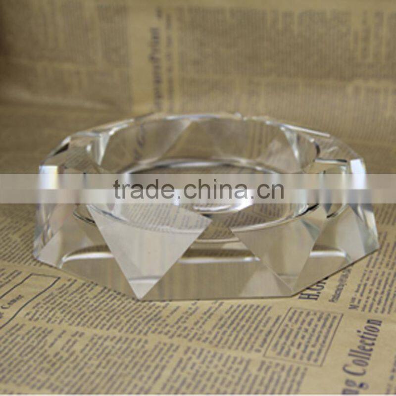 Modern Octagonal Blue antique rectangle Glass Ashtray For Home