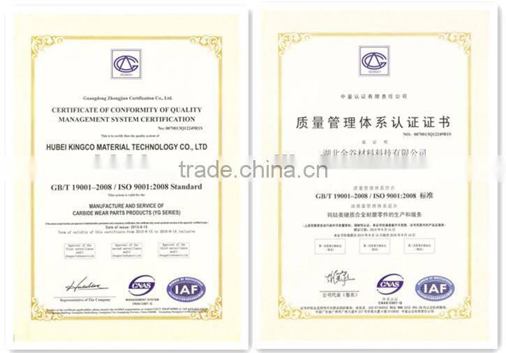 tungsten carbide scraper knife, Top quality cemented carbide knife