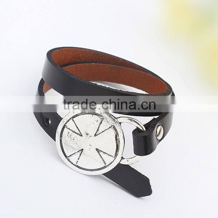 2015 Hot sale adjustable wrist leather bracelet