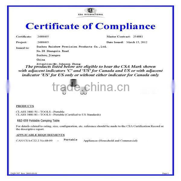 New design RBZ-059 camping picnic table