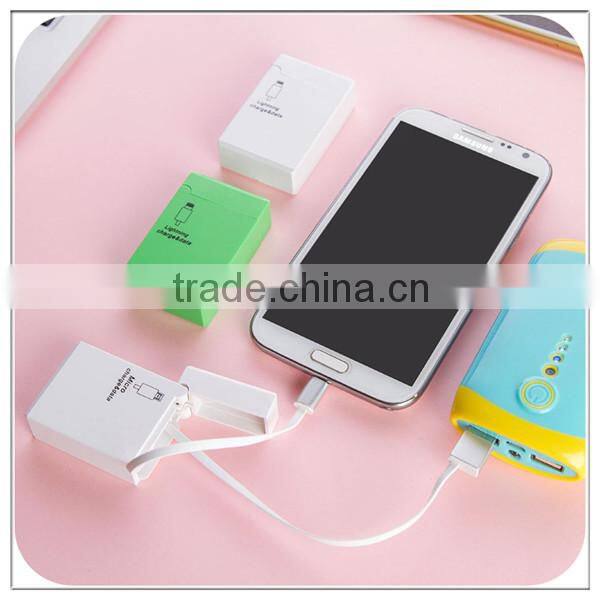 2016 new product colorful portable USB charge retractable hidden design lighter USB cable