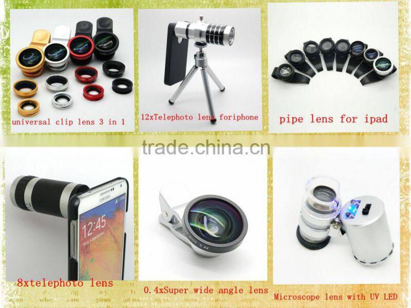 Hot sale for iphone Samsung S4 HTC macro lens wide angle lens