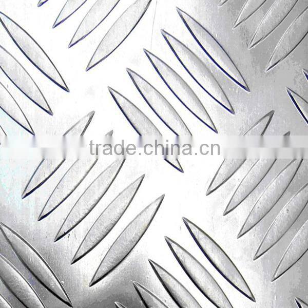 Transportation used anodized diamond embossed mirror aluminum sheet