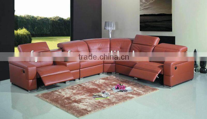 Living room furniture corner couch sofa genuine leather modern