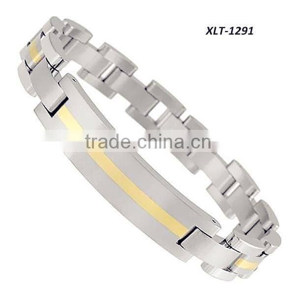 24k gold plating titanium germanium element energy titanium bracelet