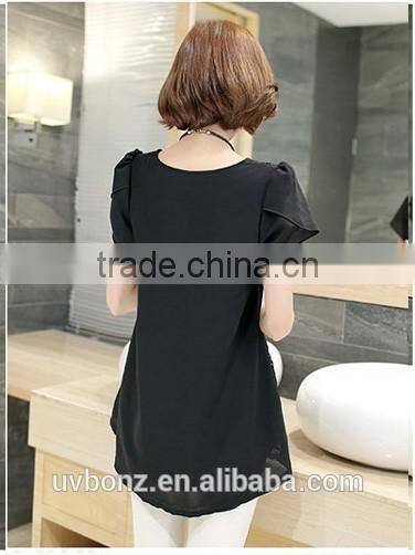 Ladies Black lace blouse tops
