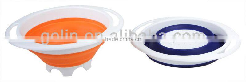 Middle plastic tpr collapsible colander