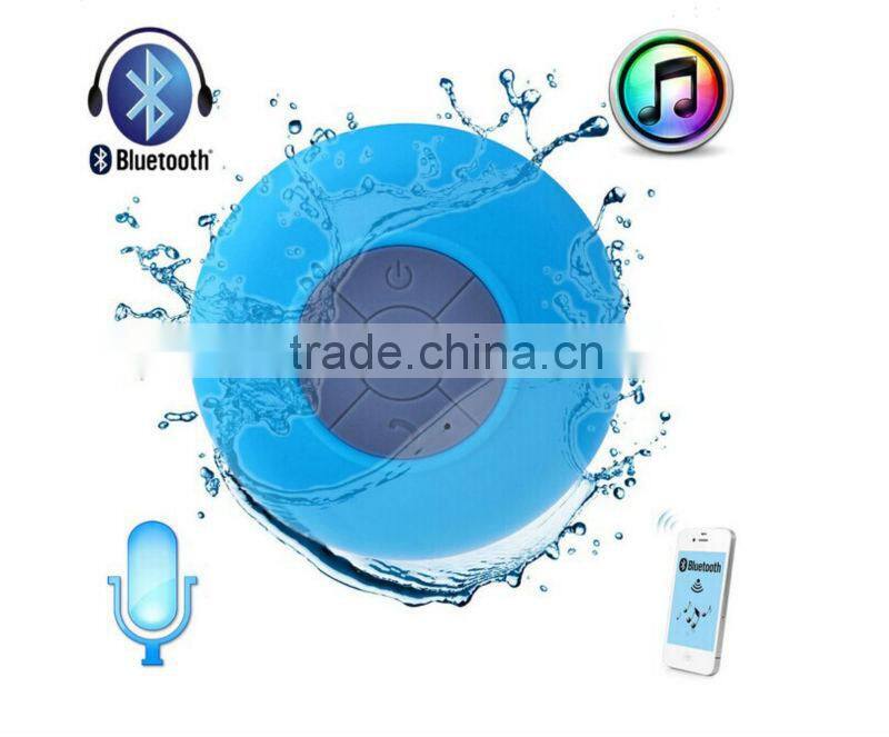 bluetooth waterproof shower speaker with sucker,wireless outdoor bluetooth speaker with microphone factory price