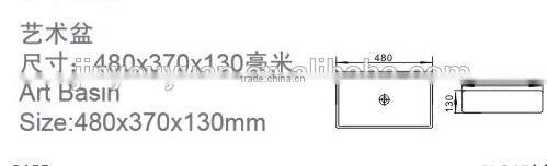 ceramic basin bathroom square art basin white wash basinYB006