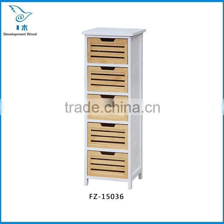 Paulownia Solid Wood Stair Furniture Bedside Cabinet