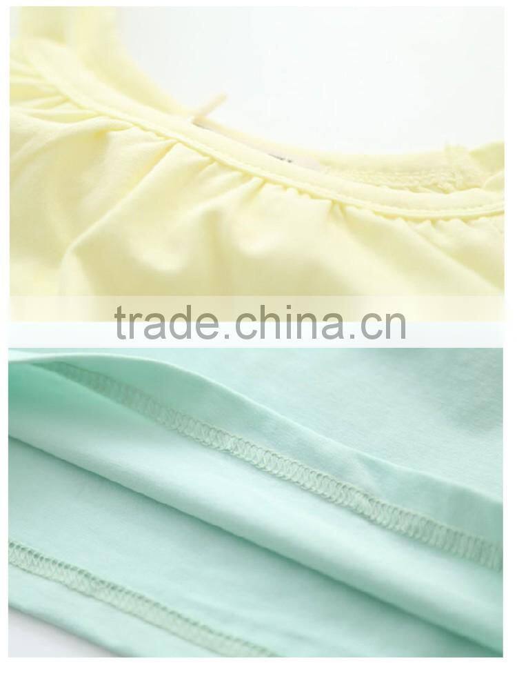 2016 Special Design Lovely Candy Pure Color Comfort Summer Girls Fashion Vest for Children