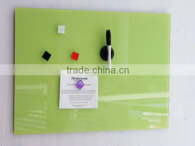 tempered glass silk screen-printing 450 x 450 mm magnetic glass writing board