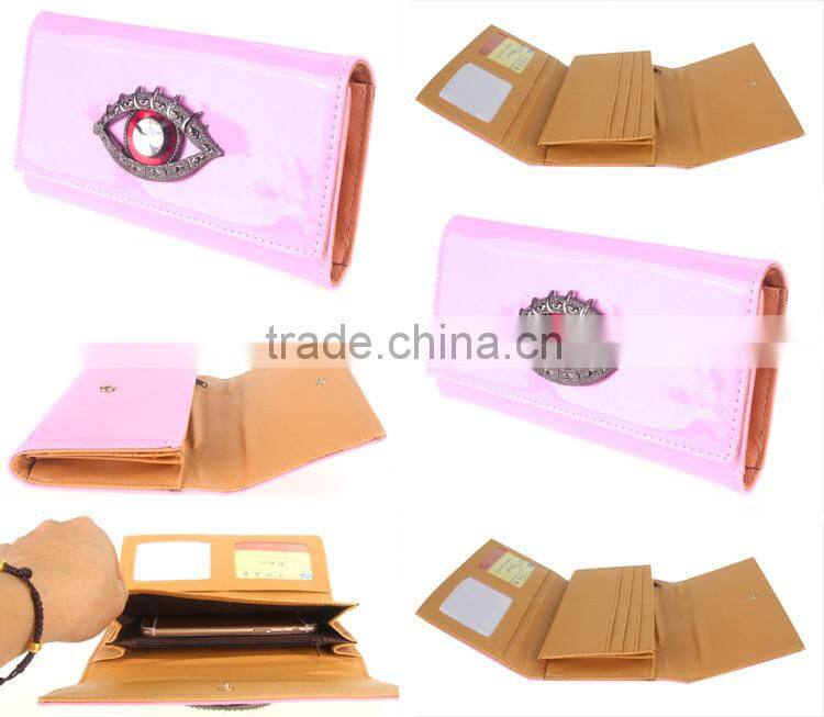 Pink womens pocket wallet girl pocket wallets womens clip wallet