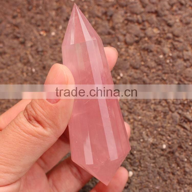 Rose Quartz 24-Faceted Vogel Pencil Points