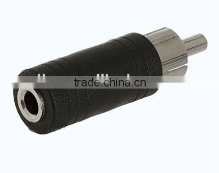 Good quality RCA plug to 3.5mm audio connector stereo jack adapter