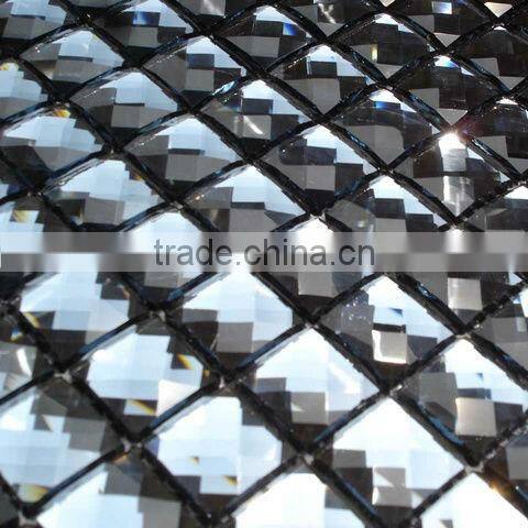 silver diamond mosaic tile