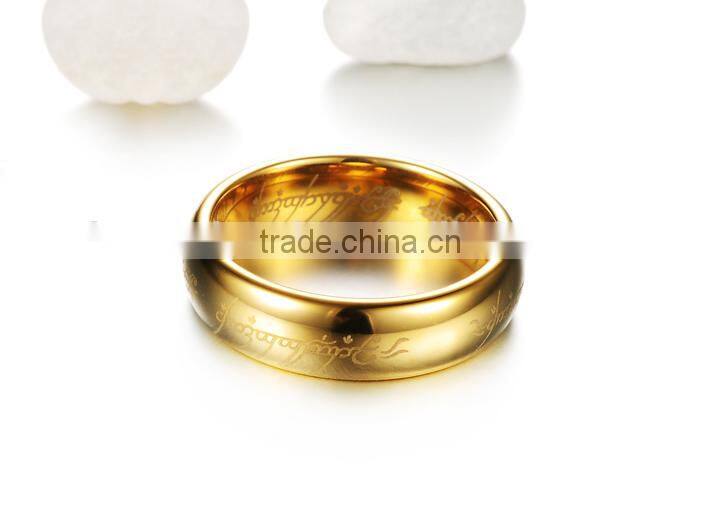 KSTONE The Lords of the Rings Gold Plated Couple Wedding Ring Tungsten Couple Rings