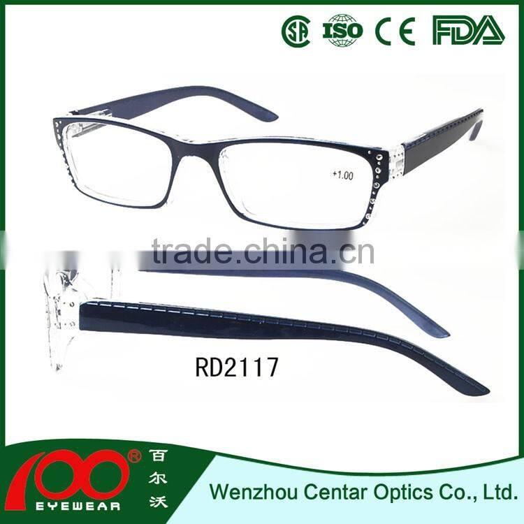 2016 custom logo fashion reading glasses, decorate reading glases, spring hinge reading eyeglasses