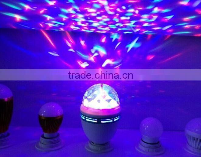 cheap price B22 E27 3w rgb rotating disco bulb