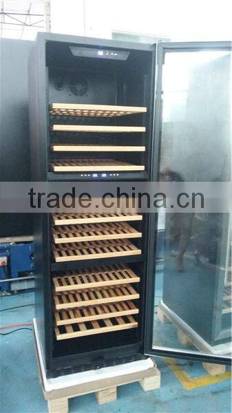glass door Wine Chiller cooler triple zone wine fridge 2015 new wine refrigerator