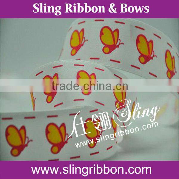 2015 New Design Butterfly Printed Grosgrain Ribbon For Sale