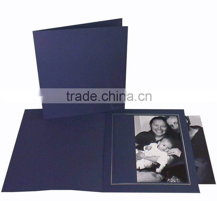 blue paper photo frame business card inviting card