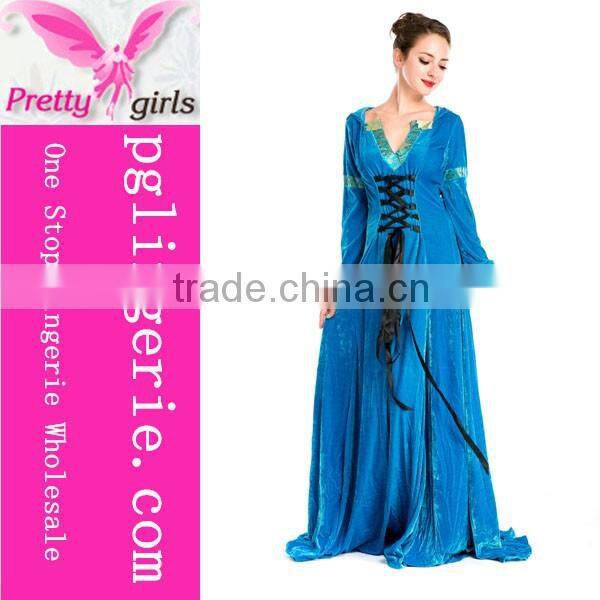 Blue Sexy Dress Long Evening Gown For Mature Woman