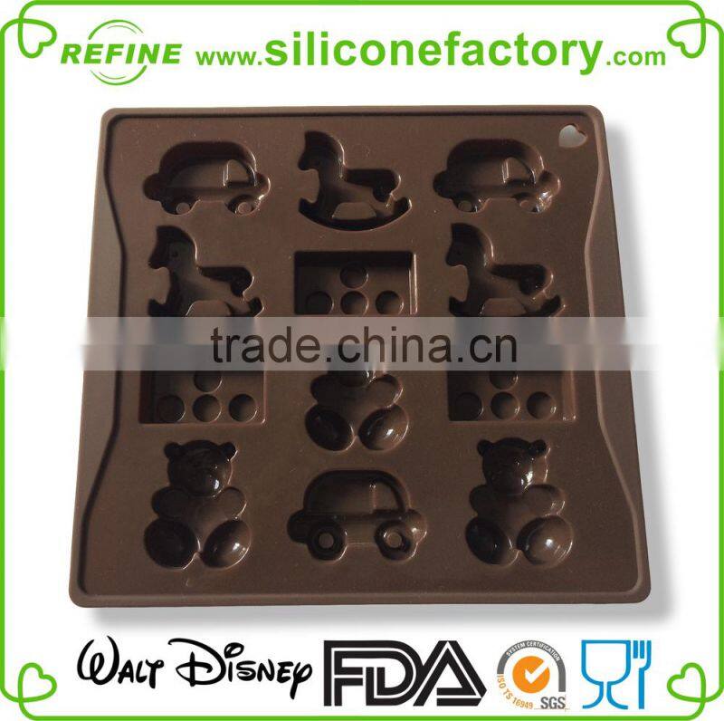 Disney audited factory for cute cartoon graph silicone chocolate mould