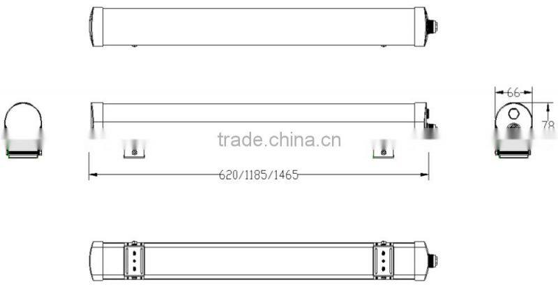J02 tri proof led light with PC housing only cost effective and excellent waterproof feature