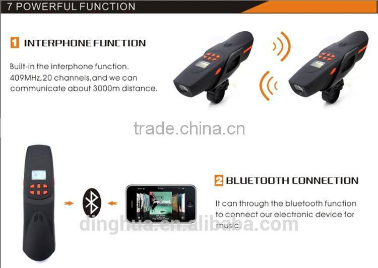 Hot! Fashion Design 7 Functions Excellent Sound AV126 Wireless Bicycle Bluetooth Speaker with LED Light Power Bank