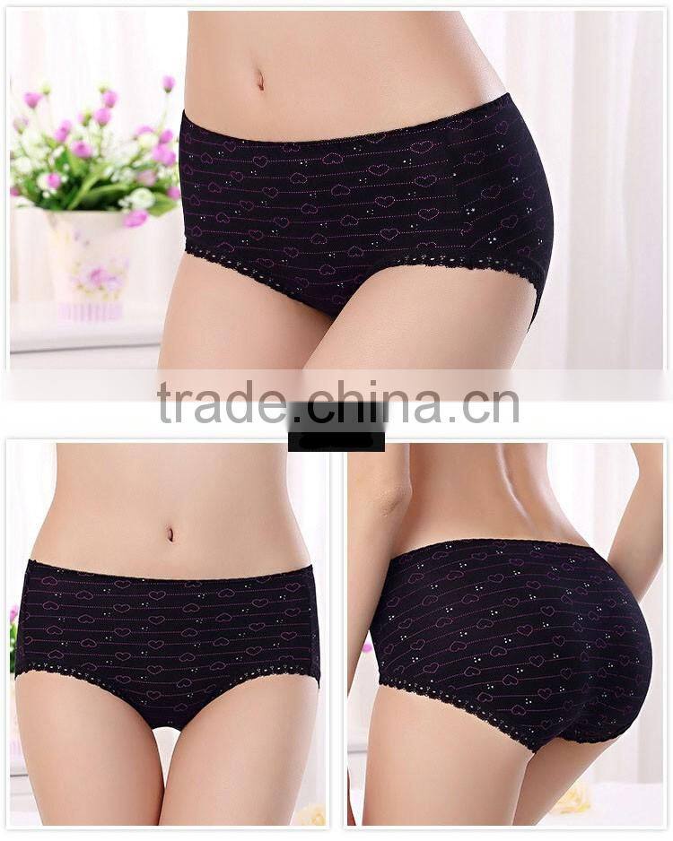 Heart Pattern Fashion Modal Lace Underwear For Girls