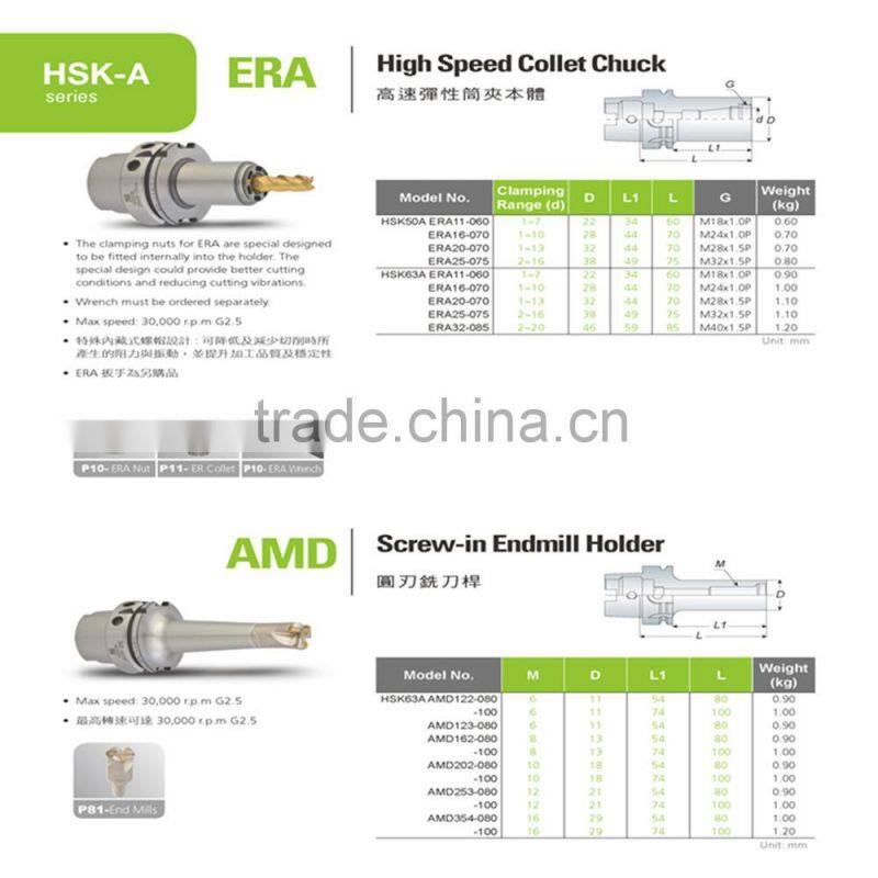 HSK63A-MFT16-M8-60 HSK63A-MFT16-M8-110 molds for high-speed CNC tool holders