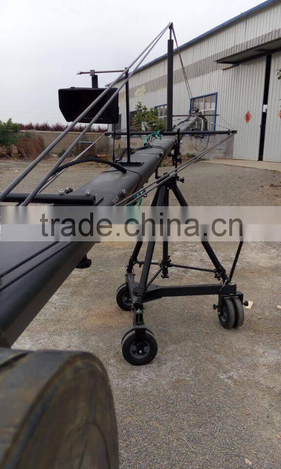 Broadcasting TV camera jimmy jib crane 10m with motorized dutch head bear 25kg camcorder
