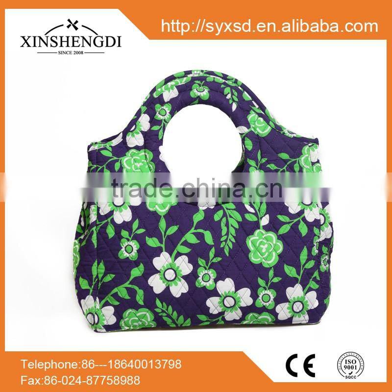 Good quality bright quilted unique beach tote bag cotton