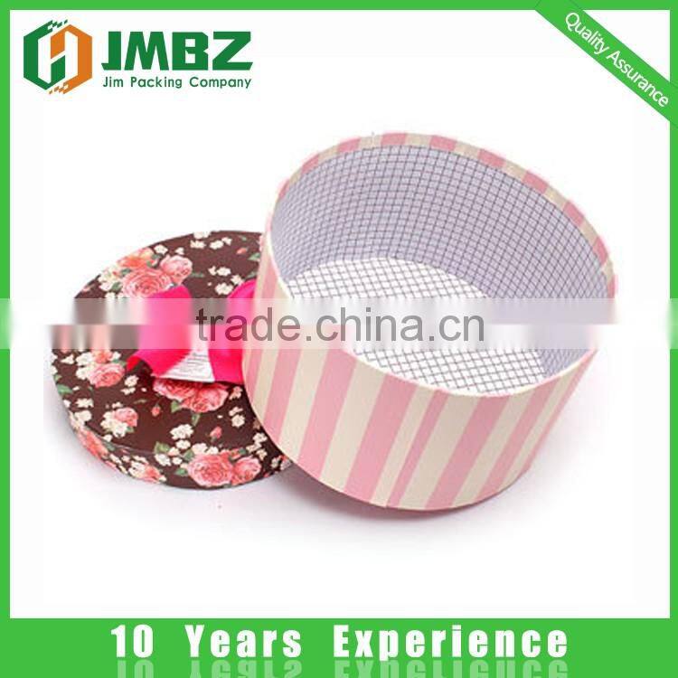 Custom Made Printing Paper Cylinder Cardboard Box, Round Box For Gift