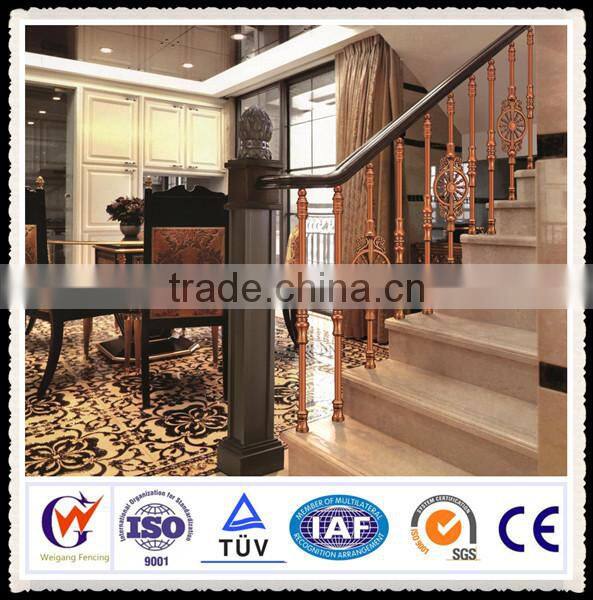 Wrought iron and stainless steel stair railing