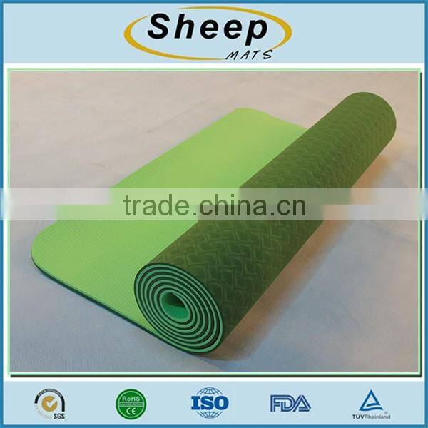 Eco friendly tpe waterproof anti-slip exercise fitness yoga mat material